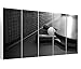 Produktbild Leinwandbilder 5 teilig XXL 200x100cm schwarz weiß Tischtennis Ball Sport Schläger Tisch Druck auf Leinwand Bild 9BM2487