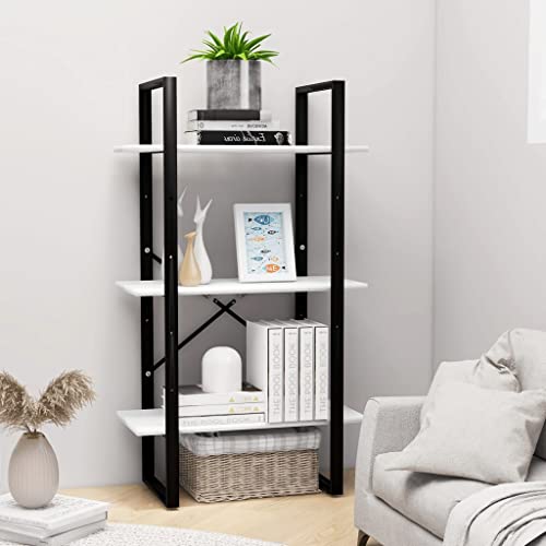 JHQHSM White Metal Medium Storage Shelf Rectangular 4-Tier Industrial Design