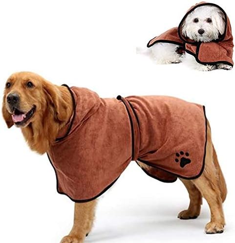 Zaote Microfibre Dog Towel Super Absorbent Pet Dog Bathrobe Easy Wear Moisture Absorbing Ultra Soft Bathrobe For Different Sizes Dogs