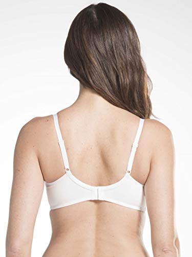 Image of Jockey ES19 Women's Wirefree Non Padded Super Combed Cotton Elastane Stretch Full Coverage Plus Size Bra with Lace Styling and Adjustable Straps