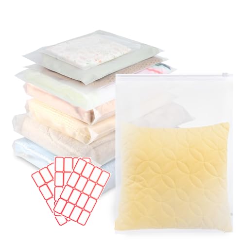 KINETOX 30 Sachets Plastiques Givrés Refermables 35×45 cm Sacs Zip Mat avec Fermeture Zippée Pochettes de Rangement Ziplock Bag pour Vêtements Produits Cosmétiques Chaussures et Bagages