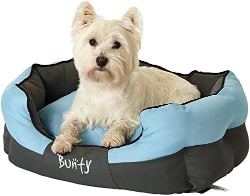 Bunty Anchor Dog Pet Bed, Soft Water Resistant Machine Washable Hardwearing Basket Mat Cushion, Cosy, Cat, Small Animal, Purple, Medium, Made in the United Kingdom