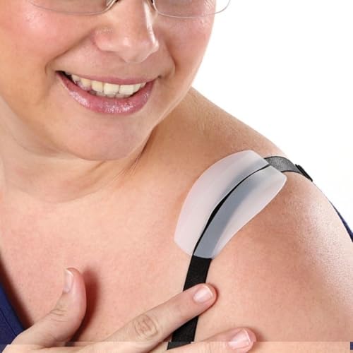 chinkyboo 2 almohadillas antideslizantes de silicona transparentes para sujetador, almohadillas para el hombro (transparente)