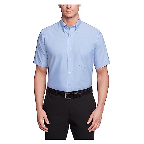 Van Heusen Men's Dress Shirts Short Sleeve Oxford Solid