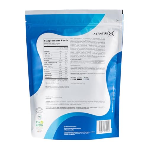 Image of Xtratus Endurance Fluids Unflavoured - Superfuel Drink Mix with Carbohydrates and Electrolytes. 2:1 (Glucose:Fructose). Gut friendly. Colorants and Preservatives Free, NON GMO. Vegan - 35.27 Oz.
