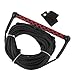 Aymzbd Wake Board Water Ski Rope, Wakeboard Tow Rope with Handle Grip, Lightweight 23M Wakeboard for Water Skis, Black Rope