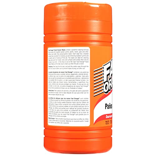 Image of Fast Orange 25051 Hand Cleaner Wipe - 72 Count