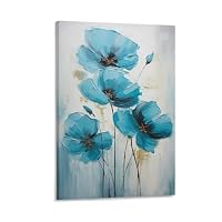 DOARTDO Leinwandbild Pfingstrosen Vintage – 30,5 X 45,7 Cm, Mit Holzrahmen, Landhausstil Für Wohnzimmer & Schlafzimmer