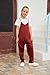 CharmWM Girls Casual Jumpsuits Spaghetti Strap Sleeveless Loose Romper Long Pants with Pockets Kids Clothes Red