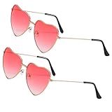 Regalo perfetto per feste: Il set include 2 paia di occhiali da sole donna in stile retrò, adatti a ogni forma del viso. Ideali per amici che amano outfit anni '70, '80 o '90, feste rock o hippie. Un regalo elegante e originale per ogni occasione speciale