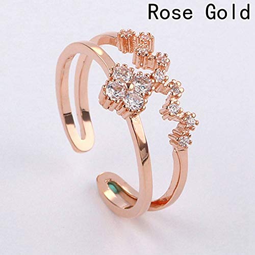 Preisvergleich Produktbild WZYMNJZ Neue Art-Kleeblatt-Art-Rhinestones-Mikroei... Finger Ring Wholesale