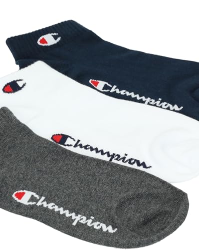 Champion Mixte Socks Basics 3pk Quarter Chaussettes, Bleu Marine, 39-42 EU – vue 2