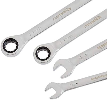 Amazon Basics Ratcheting Wrench Set - Metric, 5-Piece