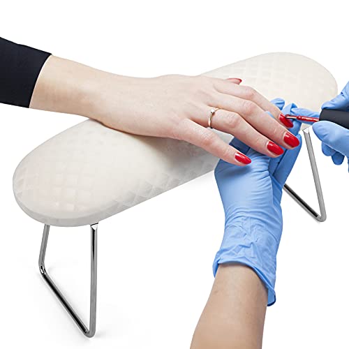 Arm Rest For Nails, Nail Pillow Hand Rest For Nails, Professional Nail Arm Rest For Nail Tech, Manicure Hand Pillow For Nail Art Stand Table Desk, Nail Armrest Cushion For Nail Technician Use, White #TOP1
