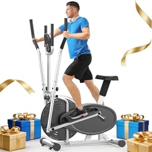 Neezee Elliptical Cross Trainer Adjustable Resistance Pulse Sensor for Home