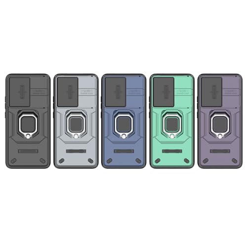 Image of CamShield Pro Case with Slide Camera Protection and 360 Protection Ring Stand Bumper Back Case Cover for Mi Redmi K60 5G (Blue)