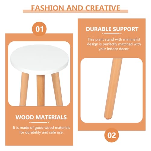 Support en bois pour pots de fleurs ronds pour optimiser un petit espace - 5