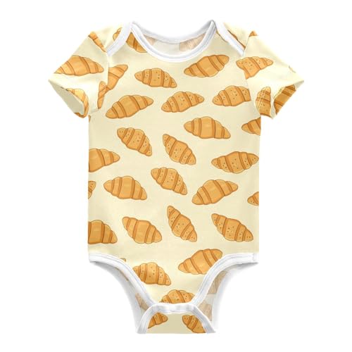 Image of Ollabaky Unisex Baby Bodysuits Short Sleeve Cotton Baby Clothes for Girls 0-24 Months