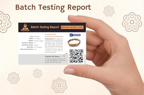 Ram Rudraksha Bracelet for Men | Premium Panchmukhi Rudraksha | Gold Plated Men's Bracelet | Spiritual Jewellery | Free Size (8 Inches Long), 8 inches, Metal, Rudraksha, 8 inches, Metal,