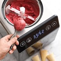 GRAEF Eismaschine IM700 Schwarz mit Touch-Display, 2-Liter-Edelstahlbehälter, 4 Programme inkl. Joghurt- und Rührfunktion, automatische Kühlung, Cream Control – Ansicht 4