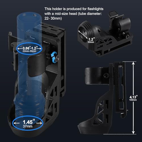 SAOPRKLER Tactical Flashlights High Lumen-Police 1200 LM Flashlight with Holster for Duty Belt,Single Mode LED Flashlight for Camping/Law Enforcement-Sentinel-X1 by SAOPRKLER - Image 6