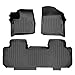 MAXLINER Custom Fit Floor Mats 2 Row Liner Set Black Compatible with 2018-2023 Chevrolet Traverse with 2nd Row Bench Seat