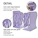 Zyners Adjustable Metal Bookends Heavy Duty for Shelves, 2 Dividers, Anti-Slip Design Expandable Book Ends for Desk, Office(Purple, 19 inches Max)