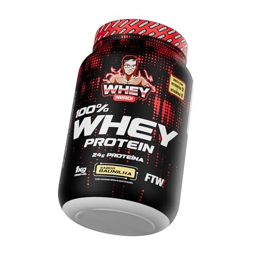 100% Whey Whey Nerd Sabor Baunilha Pote 1kg - Proteína Concentrada