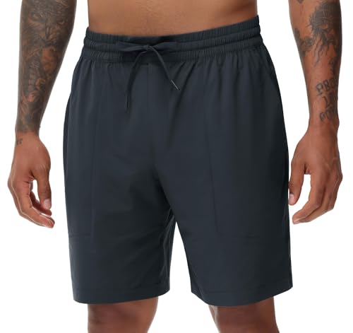 Men's Running Shorts Lightweight Quick Dry Workout Shorts with Drawstring Zipper Pockets4