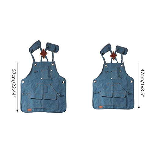 Tablier de cuisine réglable imperméable avec grande poche centrale