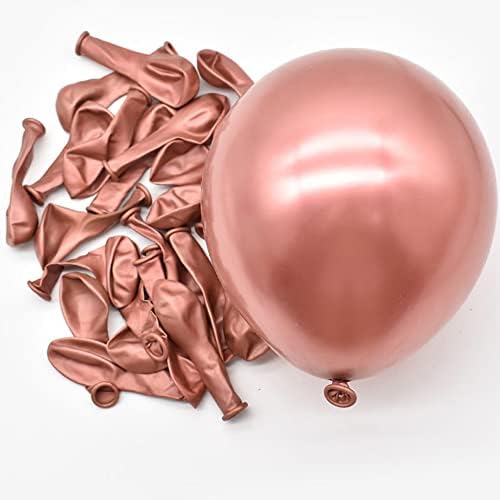 OTMVicor 25pieces Shiny Rose Gold Balloons, 5 inch Metallic Rose Gold Balloon for Birthday Wedding Party Decoration