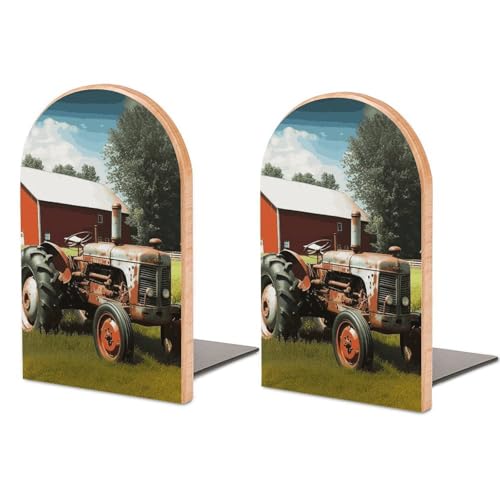 Serre-livres décoratifs pour étagères - Tracteur agricole - Pour ranger des livres - Très résistants - Pour la maison et le bureau