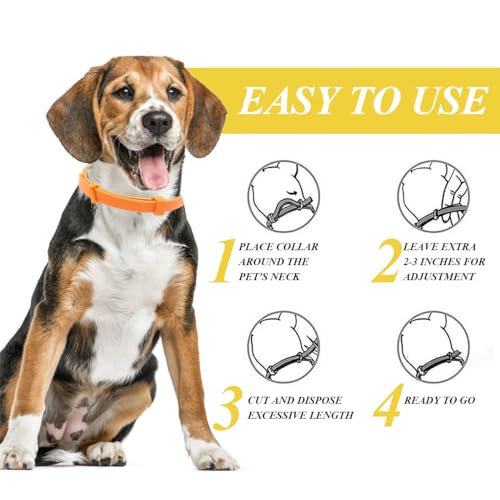 XBFOCNH 1 PCS Verstellbar Zecken- & Flohschutz Halsband Hund, Floh und Zeckenhalsband für Hunde Natürlicher Zeckenschutz, Länge: 63cm,für kleine, mittlere und große Haustiere
