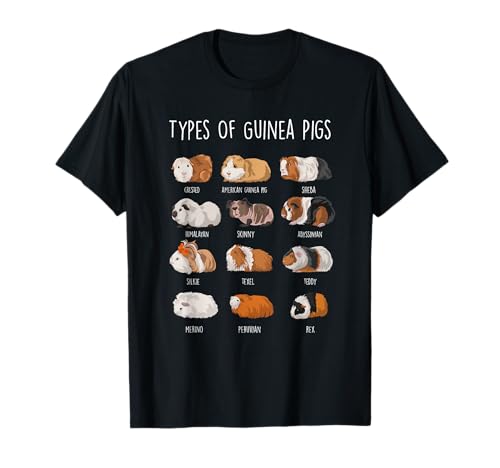 Cochon d'Inde Types de cochons d'Inde T-Shirt