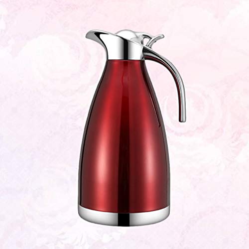 DOITOOL Garrafa térmica de aço inoxidável para café e chá de bebidas (2L vermelho)