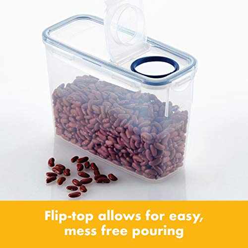 Locknlock Easy Essentials Food Storage With Flip Lid/Airtight Container, Bpa Free, 10.1-Cup, Clear #TOP2