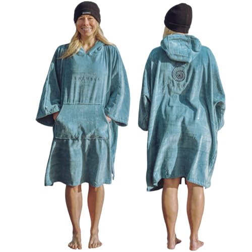 Seashell Adult Towelling Changing Robe in Organic Cotton, 340gsm