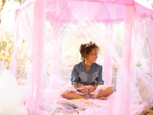 Princess Tent For Kids - Includes Ultra Soft Rug & Led Star Lights | Princess Castle Little Girls Play Tent | Astm Certified | 55 X 53 Inch | Kid Playhouse Toys | For 3/4/5/6/7/8/9 Year Old #TOP5