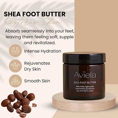 Aviela Shea Butter Foot Cream For Very Dry Feet & Cracked Heels - Image 2
