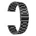 Produktbild ZHONGGOZZ. 18mm 22mm 20mm 24mm Band for Samsung Galaxy Uhr 42 46mm Galaxie Uhr 3 45 mm 41 mm Edelstahl for Bip GTR Riemen (Band Color : Black, Band Width : Galaxy Watch 46mm)