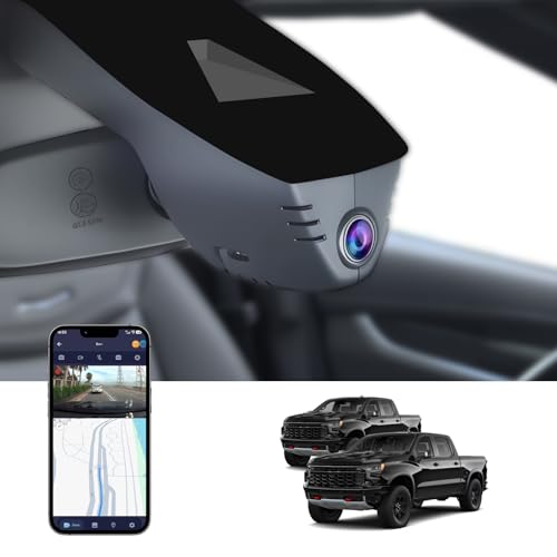 FUVYMYT Front 4K Dash Cam for Chevy 4th Gen Chevy Silverado 1500 2022-2026, HD 2024-2026 WT LT RST Trail Boss High Country ZR2(6 or 8 Vents), OEM-Style, UHD 2160P Image, 64 GB Card