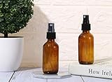 60ml Empty Amber Glass Spray Bottles for Essential Oils,Small Refillable Travel Fine Mist Spray Bottles,Homemade Cleaners and Aromatherapy with Fine Mist Dispenser(2 Pack) - Image 4