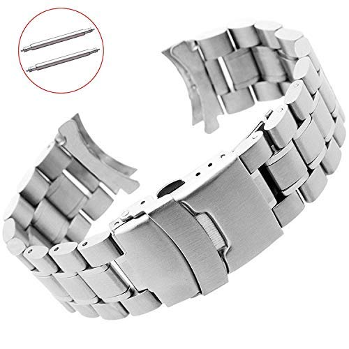 STACTES DE Montre Bande d'acier INOXEUX 18 mm 20 mm 22 mm 24 mm Strap Touche Curve Double Boucle Boucle DE Boucle DE Boucle DE REMPLACE