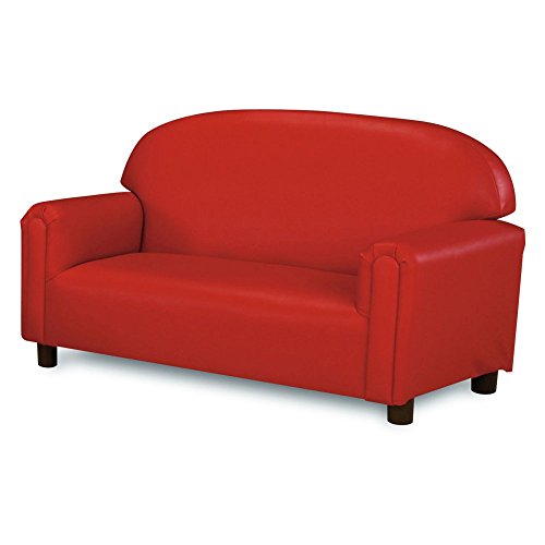 Brand New World Furniture FPVR100 Preschool Premium Vinyl Upholstery Sofa -Red