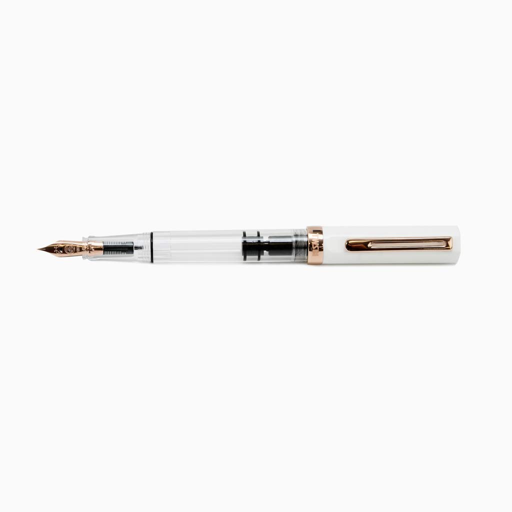 Twsbi Eco White & Rose Gold Nib Stub 1.1 - Fountain Pen, Rose Gold,White,Gold,Rose - Image 3