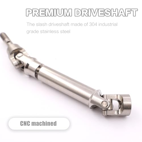 Raflot 4PCS Front and Rear CVD Drive Shafts U-Joint Stainless Steel RC Driveshaft for 1/10 Traxxas Slash/Stampede/Hoss/Rustler VXL 4X4 4WD RC Car Upgrade Parts by Raflot - Image 3