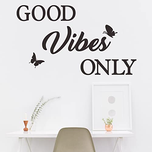 Good Vibes Only-Quotes Wall Decal Positive Inspirational Wall Sticker Motivational Murals Vinyl Art Home Stickers For Home Office Classroom Car Decoration #TOP2