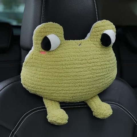 seemehappy Frog-Shaped Car Headrest Neck Pillow - Drive in Style and Support-Frog Neck Pillow- 1 PCS Cover