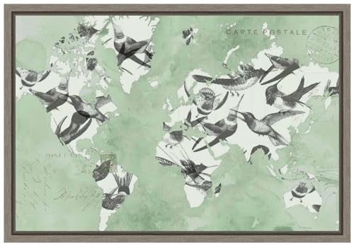 Framed Migration of Birds Canvas