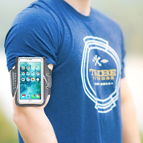 Tribe Running Phone Holder Armband. Iphone & Galaxy Cell Phone Sports Arm Bands For Women, Men, Runners, Jogging, Walking, Exercise & Gym Workout. Premium Japanese Lycra. Strap Extension & Key Pocket. #TOP6